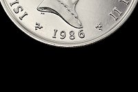 1 Noble 1 Onça Platina Navio Viking 1986 Ilha de Man 