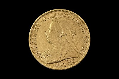 1/2 Libra Vitória Viúva com Manto 1898 Grã-Bretanha