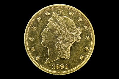 20 Dólares Dupla Águia Cabeça da Liberdade 1890 S EUA