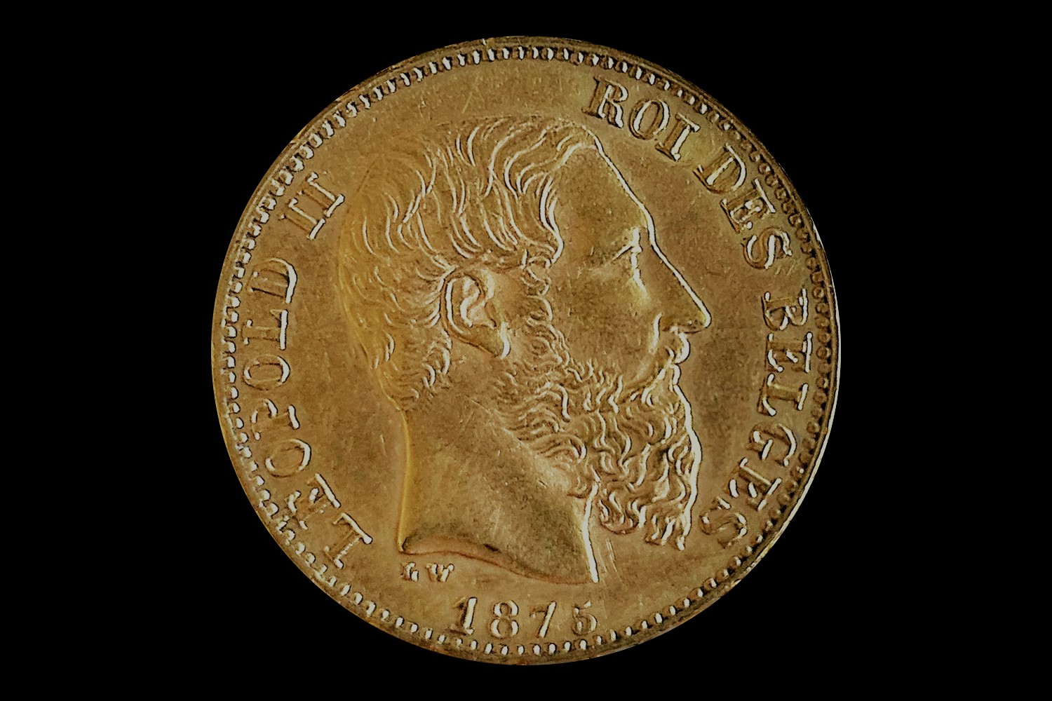 20 Francos Leopoldo II 1875 Bélgica