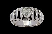 Anillo Diamante Corazón
