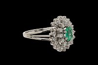 Anillo Diamantes Esmeralda