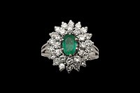 Anillo Diamantes Esmeralda