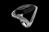 Anillo Diamantes Ónix