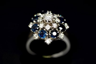 Diamonds Sapphires Ring