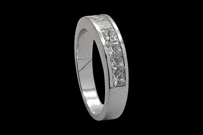 Anillo Platino Diamantes