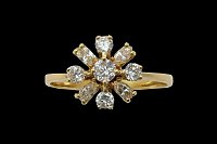Diamonds Flower Ring