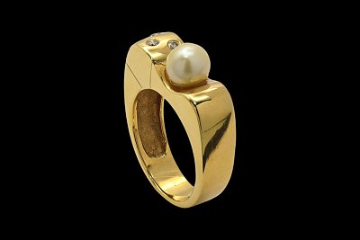 Anillo Perla Zirconias Blancas