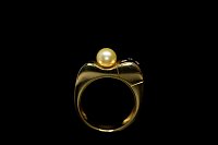 Anel Pérola Zircónias Brancas