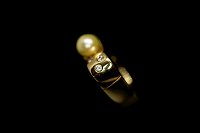 Anel Pérola Zircónias Brancas