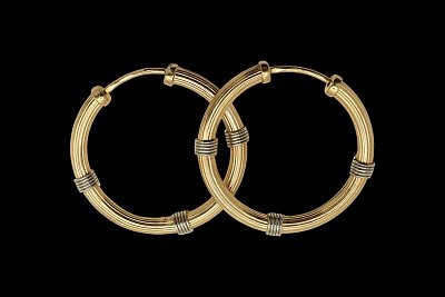 Two Tone Hoop Earrings