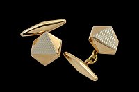 Botões de Punho Hexagonais 2 Cores