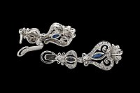 Pendientes Diamantes Zafiros