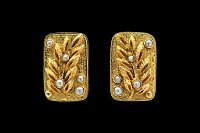 Pendientes Rectangulares Ramo Perlas