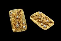 Pendientes Rectangulares Ramo Perlas