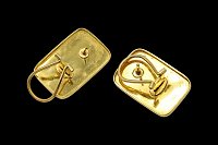 Pendientes Rectangulares Ramo Perlas