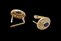 Pendientes Circonitas Azules Blancas