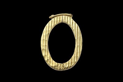 Patterned Oval Clasp