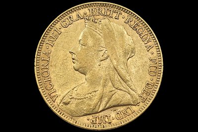 Libra Vitória Viúva com Manto 1895 M Grã-Bretanha