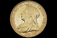 Libra Vitória Viúva com Manto 1896 Grã-Bretanha