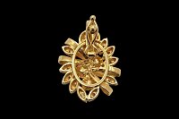 Medalha Folha Pérolas Brilhantes