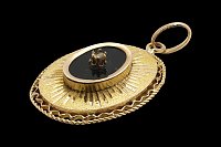 Medallón Ovalado Perla Ónix