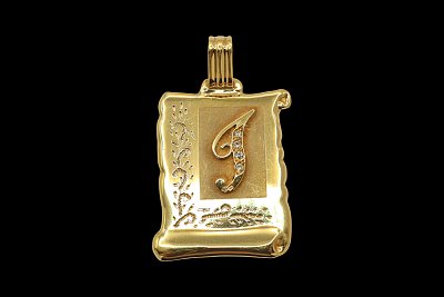 Colgante Letra I Diamantes